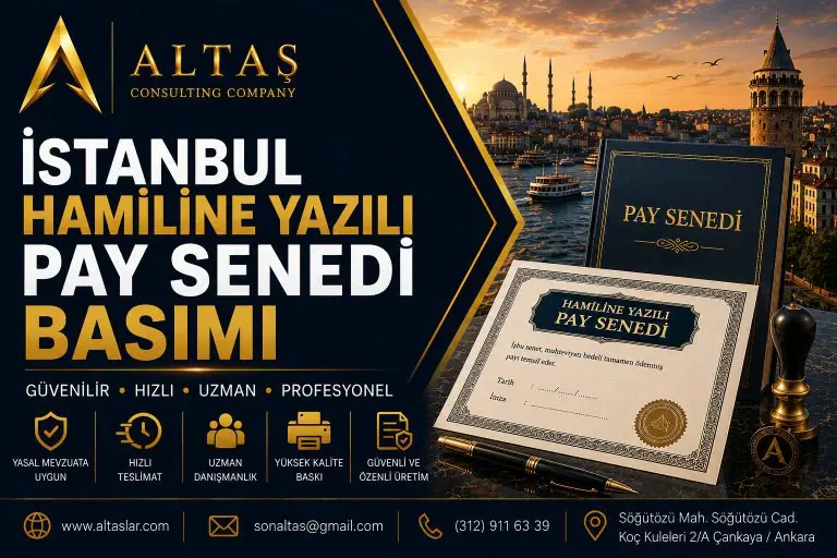 istanbul hamiline yazılı pay senedi basımı