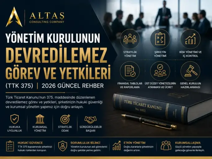 yönetim kurulunun devredilemez görev ve yetkileri ttk 375