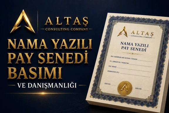 nama yazılı pay senedi basımı ve danışmanlığı